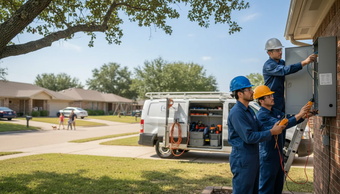 Certified electrician providing emergency electrical services in Lowell, AR